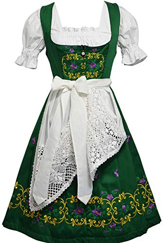 Dirndl Trachten Haus 3-Piece Long German Party Oktoberfest Dress (18)