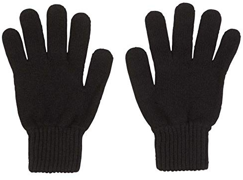 Komonee Black Mittens Gloves Unisex Warm Winter Outdoor Knitted Flexible Hand Warmers for Cold Weather Cycling Running - Thermal Soft Touch Stretchy Knit Daily Wear for Men Women & Teenagers