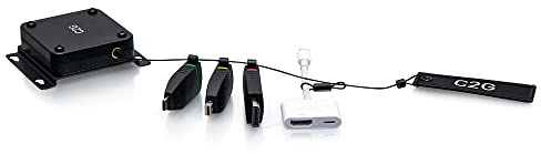 C2G Retractable Universal Mount 4K HDMI® Adapter Ring with Color Coded Mini DisplayPort™, DisplayPort, USB-C® and Lightning