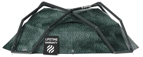 HEIMPLANET Original | Backdoor V2, 4 Person Tent | Inflatable Camping Tent | Flysheet and ground - 5000mm | No Tent Poles Required | Supports 1% for The Planet (Cairo Camo)