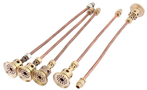 Ruilogod Poêle en laiton Poêle à gaz Butane Butane Brûleur d'angle droit 8 pouces 5 pcs