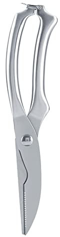 Ciseaux de Volaille Professionnels, Stainless Steel Kitchen Scissors BBQ Meat Chicken en Acier inoxydable pour Cuisine Poulet Coupés Os Pour Tout Type Viande Poisson et Fruits Mer Bone Cut Scissor(P