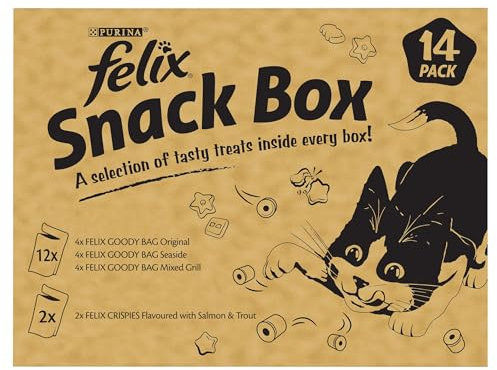 FELIX Mixed Snack Box Adult Cat Treats Pack 810g