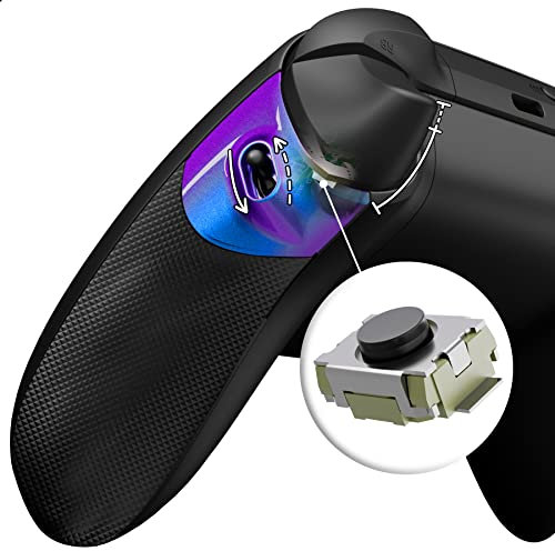 eXtremeRate Flexor Clicky Kit pour Xbox Series X & S, Grips avec Gâchette pour Xbox Series X & S Manette, Poignée Ergonomique Antidérapante avec Trigger Stop, Caméléon Violet Bleu