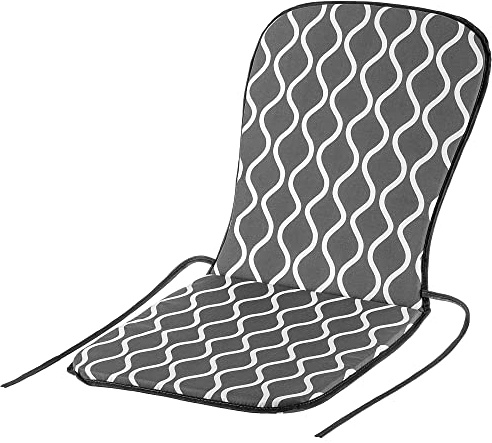 KADAX Sitzkissen, 74x38x2cm Gartenstuhlauflagen aus Baumwolle, Sitzauflagen für Hochlehner, Weiche Polsterauflagen für Gartensessel, Kissen für Rückenlehne (Grau)