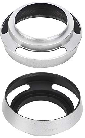 Motljusskyddset,2st 39 Mm Silver Metall Motljusskydd, Metall Motljusskydd För Kamera, Matt Finish, Förbättrad Bildbehandling, Skyddande Design