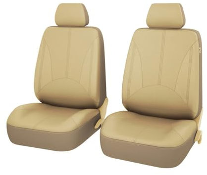 Mulcort Fundas de Asiento de Coche de 4 Piezas, Juego de Protectores de Asiento de Cuero Transpirable Universal, Accesorios Interiores de automóvil para vehículo SUV
