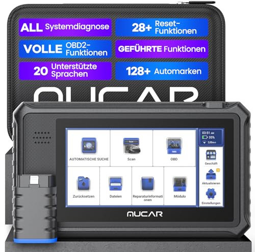 OBD2 Diagnosegerät, MUCAR VO6 Diagnosegerät Auto, Für Alle Fahrzeuge Mit & Alle Systemdiagnosen Und 28 +Reset-Funktion, Kfz Auslesegerät Mit AutoVIN, Android 10.0