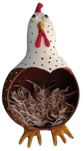 Cestino per la raccolta delle uova, contenitore per uova, supporto decorativo per la casa, divertente design a forma di gallina, porta uova di gallina, per casa, fattoria, scuola, cucina, dormitorio,