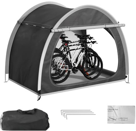 Garage à vélo résistant aux intempéries pour 4 vélos, housse de protection imperméable, garage à vélo et housse de vélo d'extérieur, 210 x 150 x 165 cm
