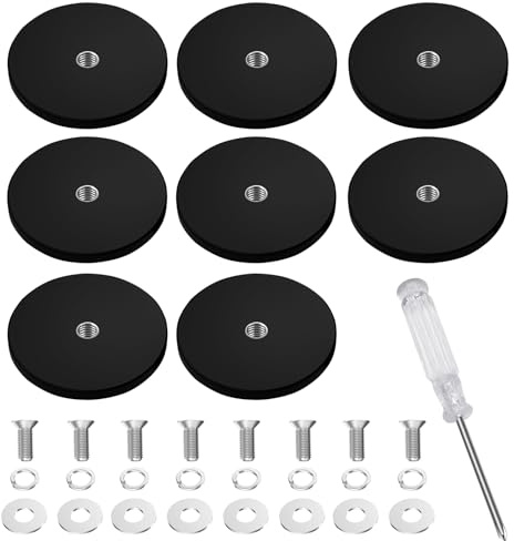 WIYETY Imanes de neodimio engomados extra fuertes, imanes grandes, rosca exterior fuerte y destornillador, 10 kg de fuerza de sujeción, imanes atornillables para tornillos, ojal o gancho (tipo 2)
