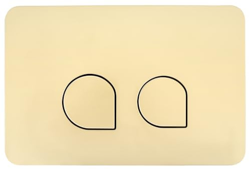 Plaque de Commande WC, Dimensions 246×164 mm, Double Mecanisme Chasse d'eau WC avec jeu de Tiges de Chasse et Cadre de Fixation pour Sigma 01,20,21,30,40,50,UP 300,320, Durable, économie d'eau (Dorée)