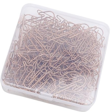 CHICIRIS 100 Trombones en Forme de Chat, Pinces à Signets en Fer pour Calendriers, Journaux, Amoureux Créatifs, Outil D'organisation Polyvalent
