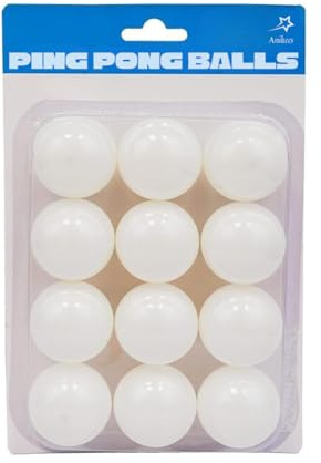 ANIKEES Premium 40+ White Ping Pong Balls – Durable ABS Table Tennis Balls for Training & Practice | High Performance | Indoor & Outdoor | Pack of 12