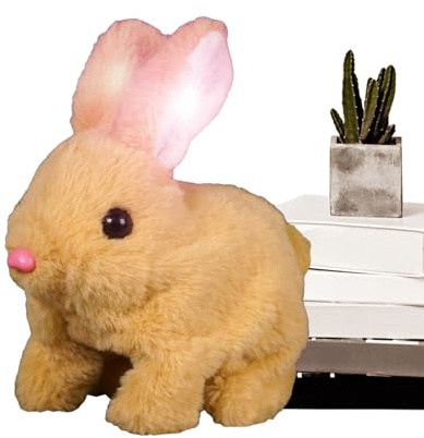 Hopping Bunny Toy - Simulated Rabbit Doll, Jumping Plush Animal | Electronic Interactive Motion Realism Companion Figure, Advanced Robotic Pet Behavior Replication Experience with Natural Movement Eff