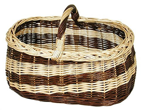 La Vannerie d'Aujourd'hui Panier Auto en Osier Buff/teinté Bord natté