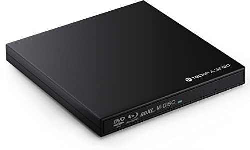techPulse120 Blu-Ray Externe 3D M-Disc BDXL USB 3.0 Lecteur Graveur Superdrive UltraSlim Lecteur BD DVD CD Ultra pour Ordinateur Portable Ultrabook Windows Mac OS Apple iMac