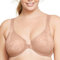 Glamorise Große Größen Plusgröße Wonderwire-Vorderverschluss-BH mit Stretch, Spitze und Bügel Nr. 9245, Cappuccino, 80E
