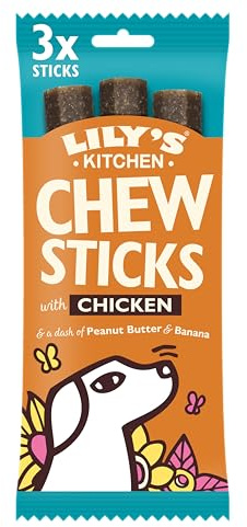 Lily's Kitchen Made with Natural Ingredients Chew Sticks with Chicken Dog Treat 10 x 120g