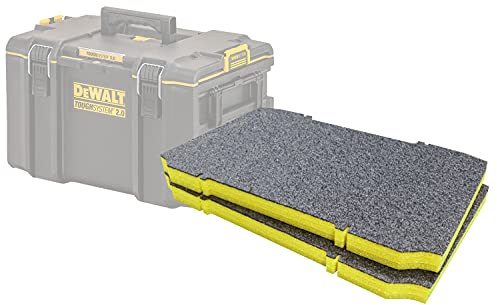 Shadow Foam ToughSystem 2.0 - Insertos de espuma para caja de herramientas [paquete doble] Insertos de espuma para cortar y pelar para cajas de herramientas DeWalt ToughSystem 2.0 | Organización de
