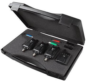 JRC Radar CR 3+1 Bissanzeiger Kit - Komplettes Set Karpfenangeln Alarme, Unisex, Schwarz