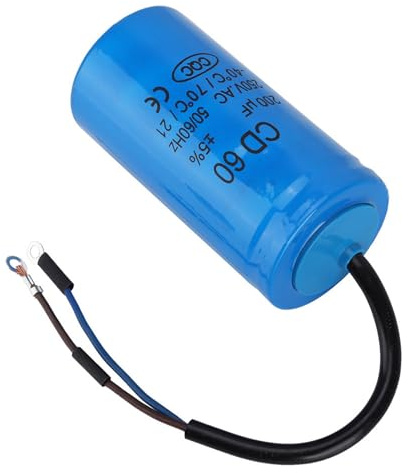 Körkondensator, CD60 Körkondensator med Tråd AC 200uF 50/60Hz för Motorluftkompressor