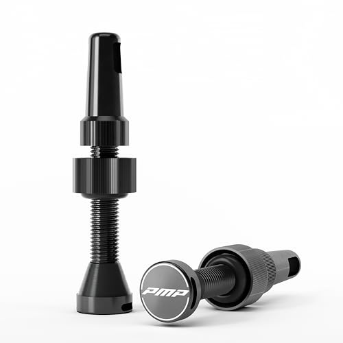 PMP Tubeless MTB Ventile Universal: Konische Basis, Werkzeuglose Verwendung, Kernentfernungs-Werkzeug. Kompatibel mit Schaumstoffeinlagen. Standard Presta, 50 mm.