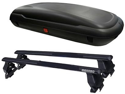 KIT BOX Baule da tetto Auto COMPATIBILE con Giulietta prodotte dal 2010 in poi KIT con Barre Portatutto MISURA BOX cm. 168 x 75 x 37-60134 - FIX075 - M333000