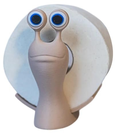 Support de papier toilette escargot organisateur de papier toilette gain de place pour salle de bain maison douche et décoration de toilettes, matériaux robustes, 10 x 4 x 8 cm