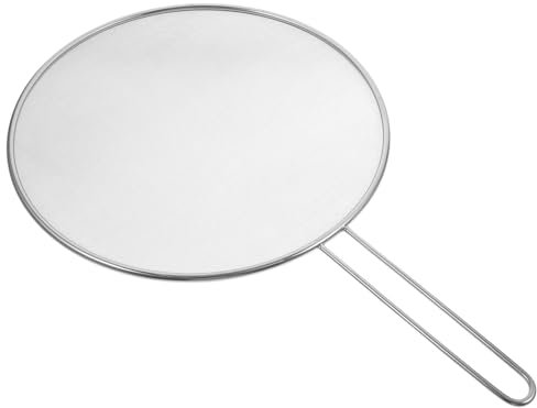 SECFOU Paraschizzi Rete Fine per Padella Protezione Antispruzzo per Olio e Grasso Schermo Paraschizzi Impugnatura per Cucinare Facilmente