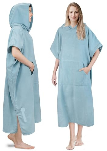 Poncho De Bain Adulte,Poncho de Bain Poncho de surf avec capuche, serviette de change à séchage rapide for le surf, la plage, la natation, les sports de plein air, for hommes, serviette absorbante por