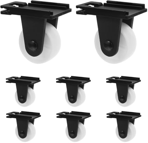 GLEAVI 8-Pack 1.5 Inch Rigid Caster Wheels: Non-Swivel Fixed Casters for Furniture, Flower Racks & Under-Bed Drawers, Smooth Gliding Directional Pulleys for Rolling Carts
