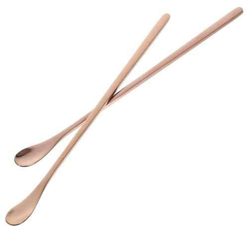 NUOBESTY 2 pièces Cuillère Alimentation Reptiles Rose Doré Manche Long Portable pour Nourrir Lézards et Petits Animaux Outil Pratique pour Nourriture Solide et Liquide Facile à Nettoyer et