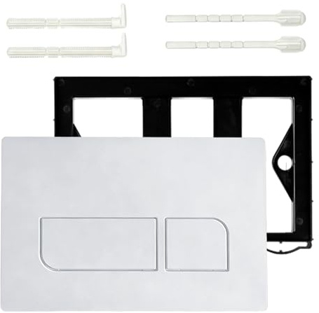 Placa de pulsador para inodoro, placa de accionamiento para cisterna, piezas de repuesto compatibles con placa de accionamiento Geberit Sigma01 UP300 y 320 (blanco)