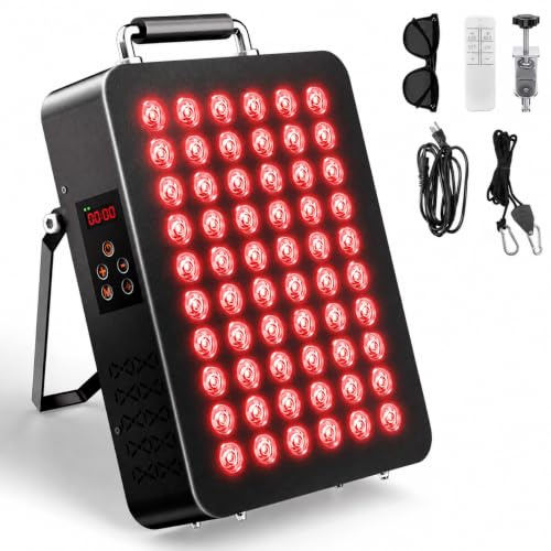 UrbanLuxe Lampada a infrarossi con 60 LED, chip LED a 6 core, doppio chip 660nm e 850nm, potenza elevata 300W, adatta alle famiglie, XL 99W 7u2