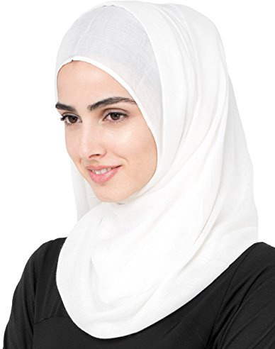 Silk Route InEssence© Bright White Viscose Woven Scarf Women Girls Wrap Large Size Hijab
