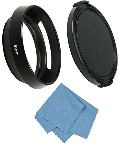 Sioti - Parasol de metal con tapa para objetivo Leica/Fuji/Nikon/Canon/Samsung