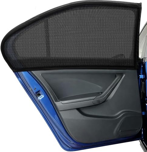 Ram Car Side Window Sun Shade 2Pack, 42x20, Fits All Cars, Black