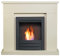 Adam Lomond Fireplace in Stone Effect with Colorado Bio Ethanol Fire in Black, 39 Inch