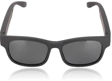 Dpofirs Smart Glasses for Men and Women, Wireless Bluetooth Music Sunglasses Stereo Handfree Headphone for Mobile Phones and Tablets(glamour black)