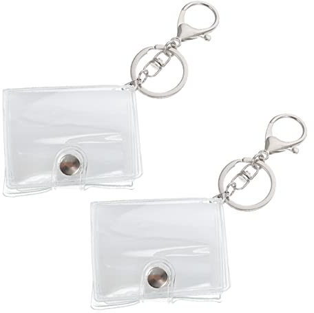 jojofuny 2 Piezas Álbum De Fotos Llavero Libro De Tarjetas Fotográficas Llavero Mini Álbum De Fotos Llavero Álbum De Recortes Mini Álbum De Fotos Claras Amistad PP Foto De Identificación