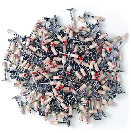 200 piezas 7.3 mm Clavos de Acero, Nailers para Pistola de Uñas para Mini Pistola Manual de Uñas, Clavos de Fuego para Conductos de Cable para Techo de Hormigón (200)