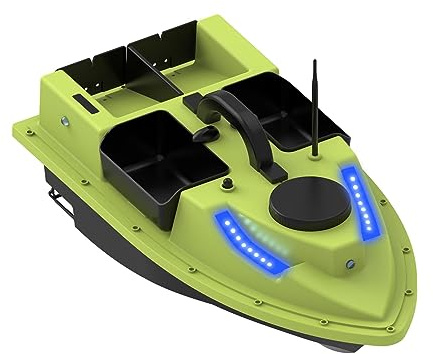 Lixada Barco de Cebo GPS RC 500M Control Remoto inalámbrico Cebo de Pesca Barco alimentador de Pesca Barco con 4 contenedores de Cebo 2KG de Carga