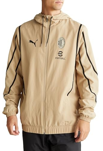 Puma AC Milan Herren-Jacke 2024 2025, Erwachsene, Prairie Tan/Puma Schwarz (26), M