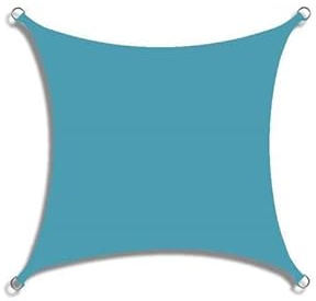 Sonnensegel 3x3 Wasserdicht, Sonnenschutz Wasserdicht mit Befestigungsseile und 95% UV-Schutz für Garten und Terrasse - Quadrat 3x3 M, türkisblau