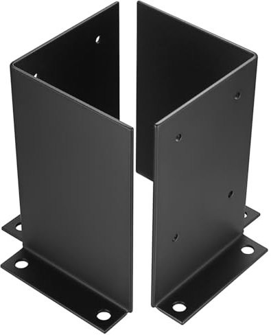 2 Piezas, Bases de Poste Ajustables, Anclajes de Poste, Soporte de Base para Poste de Cubierta, Soporte para Pérgola para Postes de 101x101/110x110/201x201/210x210mm, Rieles de Cubierta, Buzón