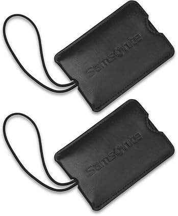 Samsonite 2-Pack Vinyl ID Tags, Black