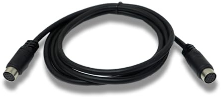 SYSTEM-S S-videokabel 150 cm mini Din 10-stifts hona till hona i svart