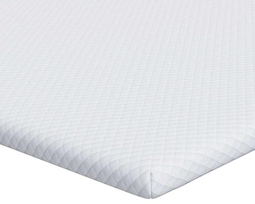 vidaXL Colchón Viscoelástico 200 x 200 cm Blanco Transpirable de Espuma con Memoria Doble Capa Mate Hipoalergénico para Interior Estilo Contemporáneo Fácil de Cuidar Lavable a Máquina Secar al Aire