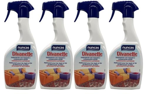 Detergente per Tappeti e Rivestimenti Tessili, Igienizzante e Antiodore, 500ml (4 Unità)